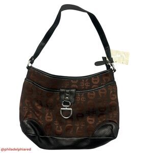 Vintage Y2K 2000’s Etienne Aniger monogram shoulder bag boho